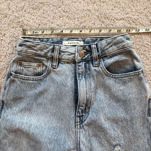 PacSun Women's Light Indigo Ripped '90s Boyfriend High Rise Jeans Size 23 - Picture 9 of 12